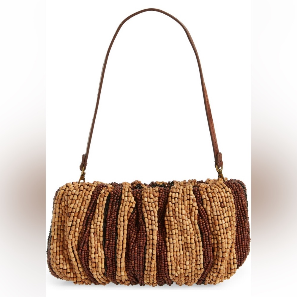 STAUD beaded Bean bag with wooden beads